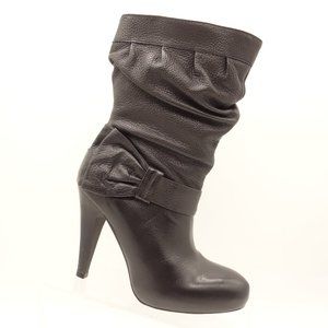 GIANNI BINI Heeled Ankle Boots Black Leather